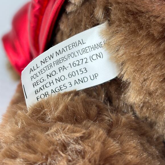 Von Maur C J Bear Plush Brown Shiny Red Puffer Jacket 2024 Edition 13th Annual - Picture 9 of 9
